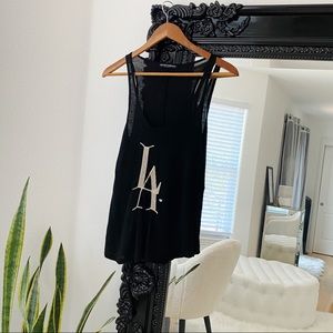 Brandy Melville | Women’s Black LA Racerback Tank Top